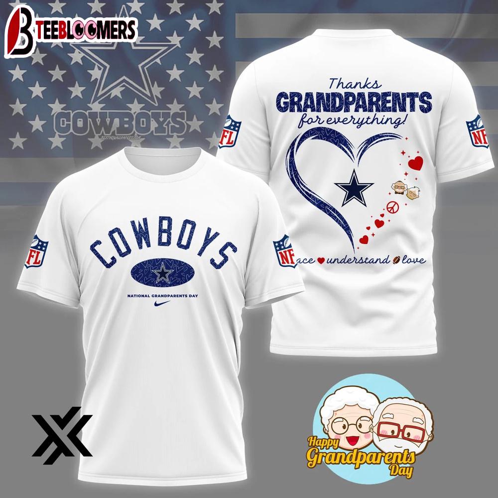Dallas Cowboys National Grandparents Day 3D Shirt Gift For Fans