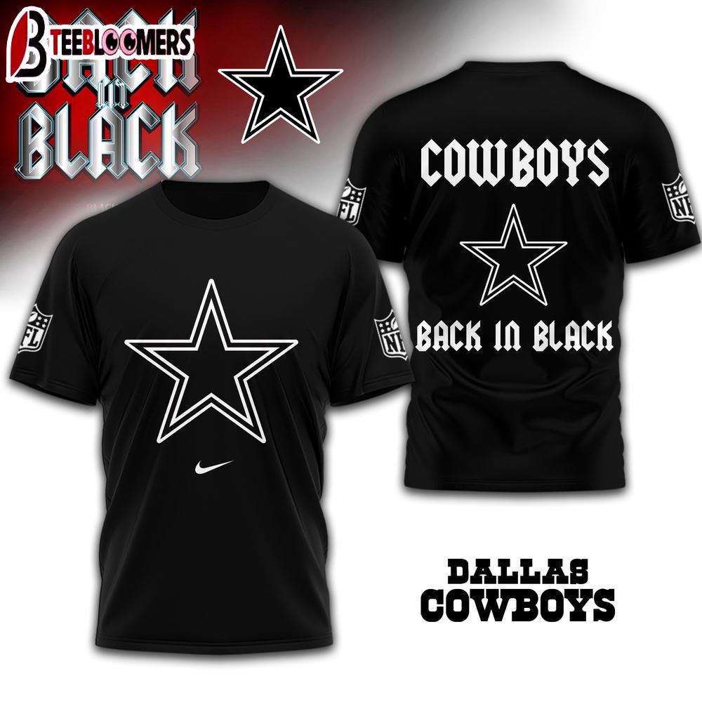 Dallas Cowboys NFL Back In Black 3D Shirt For Fans