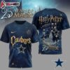 Dallas Cowboys NFL Harry Potter 25 Years Of Magic 3D T-Shirt For Fans