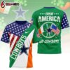 Dallas Cowboys NFL Irish America 3D T-Shirt For Fans