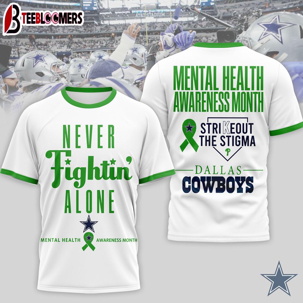 Dallas Cowboys NFL Mental Health Matters 3D T-Shirt