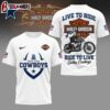 Dallas Cowboys NFL Snoopy Harley Davidson 3D Shirt For Fans
