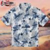 Dallas Cowboys Tropical Leaves Blue White Hawaiian Shirt