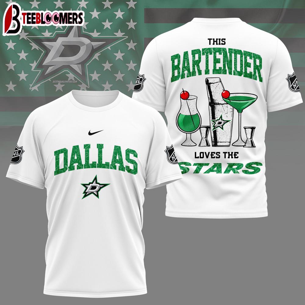 Dallas Stars NHL Bartender All Over Print 3D Shirt