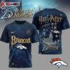 Denver Broncos NFL Harry Potter 25 Years Of Magic 3D T-Shirt For Fans