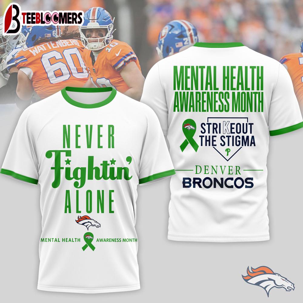 Denver Broncos NFL Mental Health Matters 3D T-Shirt