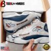 Denver Broncos NFL Teams Whie Blue Air Jordan 13 Shoes - Gift For Fans