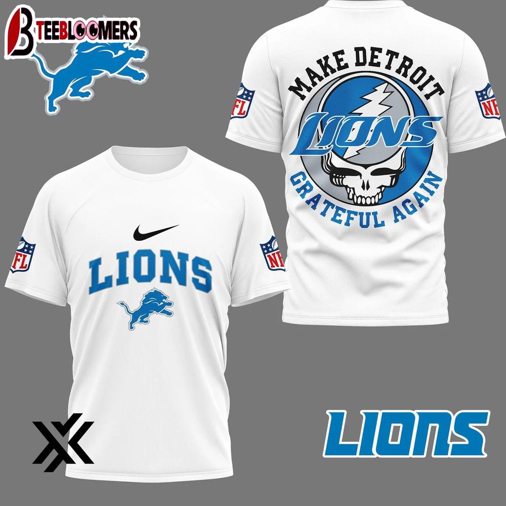 Detroit Lions Grateful Game Day 3D Shirt Gift For Fans