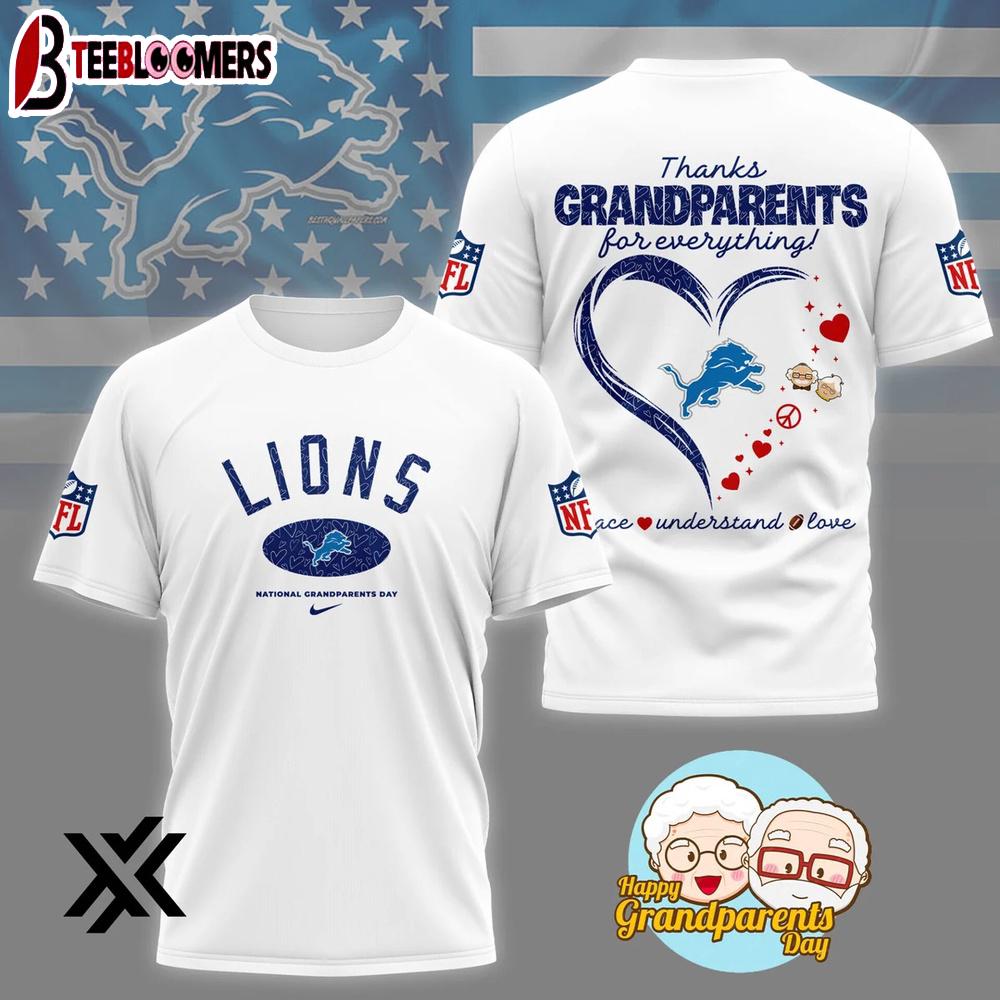 Detroit Lions National Grandparents Day 3D Shirt Gift For Fans