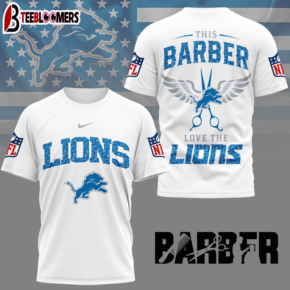 Detroit Lions NFL Barber 3D Shirt For Fans