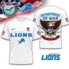 Detroit Lions NFL Department Of War 3D T-Shirt