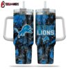 Detroit Lions NFL Hunting Tumbler 40Oz Handle