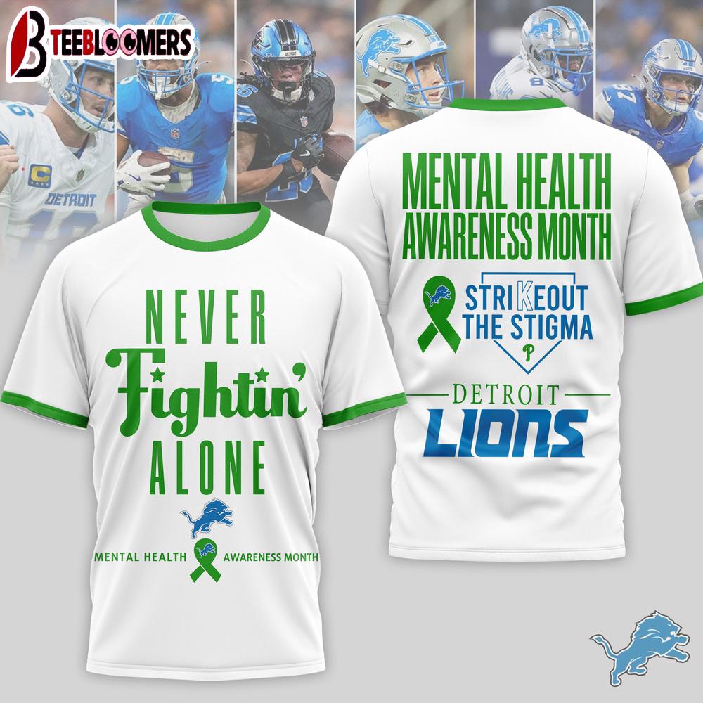 Detroit Lions NFL Mental Health Matters 3D T-Shirt