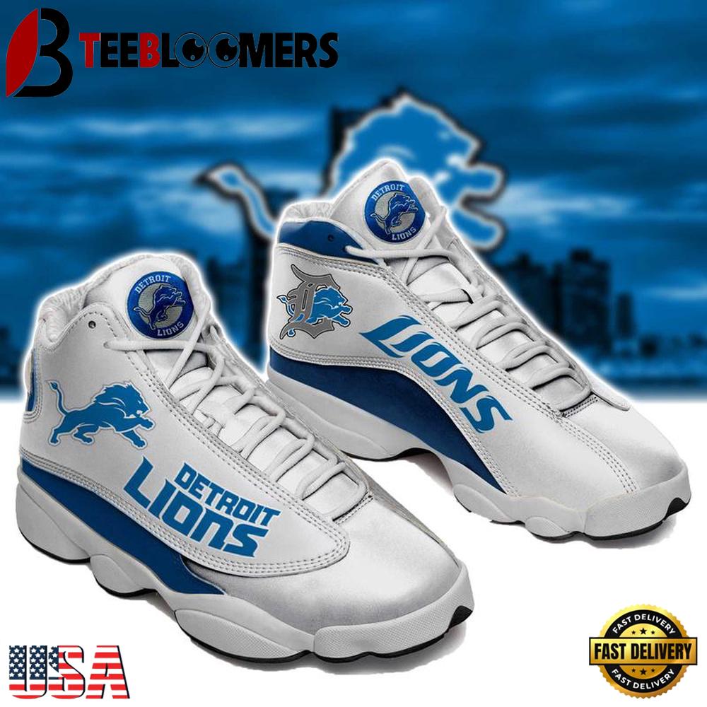 Detroit Lions NFL Ver 3 Air Jordan 13 Sneaker - Gift For Fans