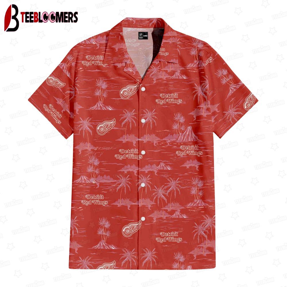 Detroit Red Wings Island Breeze Summer Hawaiian Shirt