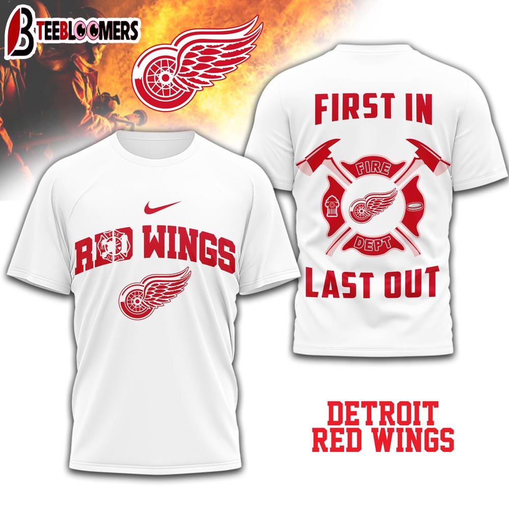 Detroit Red Wings NHL Fire Dept 3D Shirt For Fans