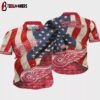 Detroit Red Wings Stars and Stripes Summer Hawaiian Shirt