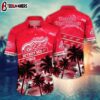 Detroit Red Wings Sunset Palms Summer Hawaiian Shirt