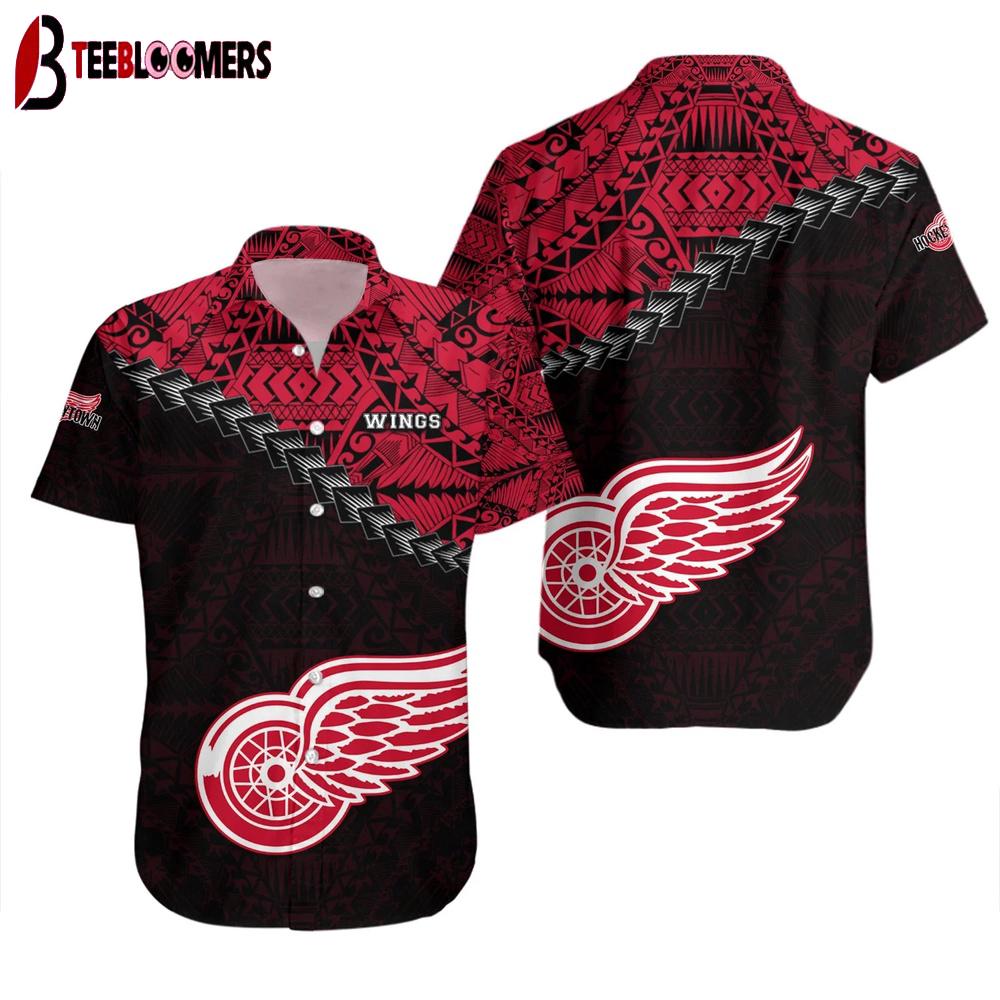 Detroit Red Wings Tribal Pride Summer Hawaiian Shirt