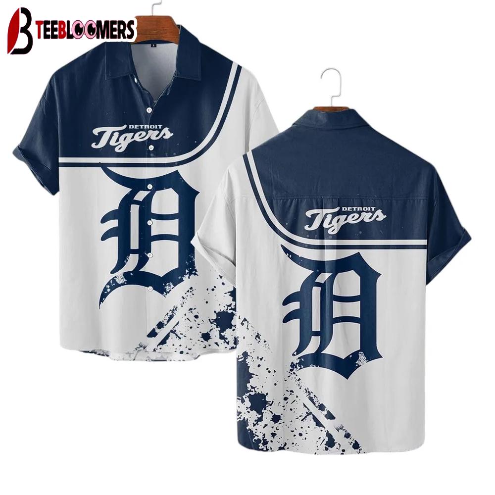Detroit Tigers Bold Splash Summer Hawaiian Shirt