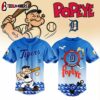 Detroit Tigers MLB x Popeye Baseball Jersey Shirts