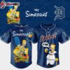 Detroit Tigers MLB x The Simpsons Baseball Jersey Shirts Gift For Fans