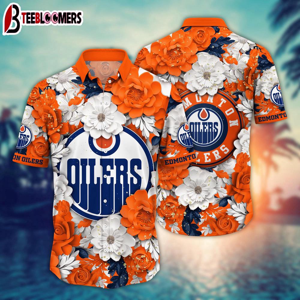 Edmonton Oilers Floral Blossom Summer Hawaiian Shirt