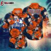 Edmonton Oilers Floral Passion Summer Hawaiian Shirt
