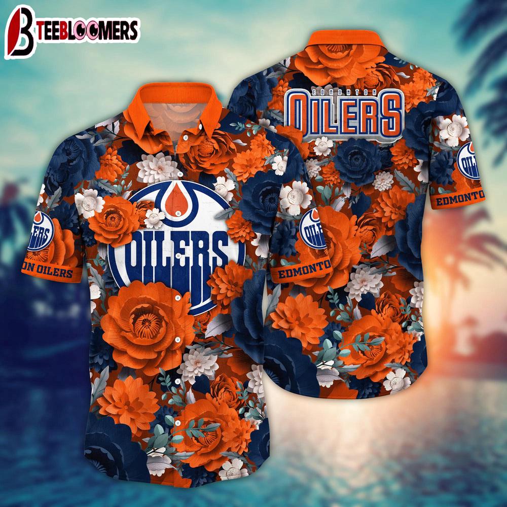 Edmonton Oilers Floral Passion Summer Hawaiian Shirt