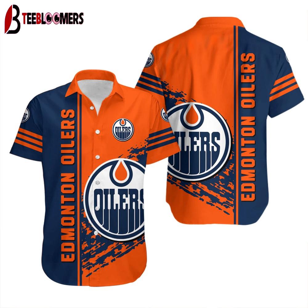 Edmonton Oilers Stripes & Splash Summer Hawaiian Shirt