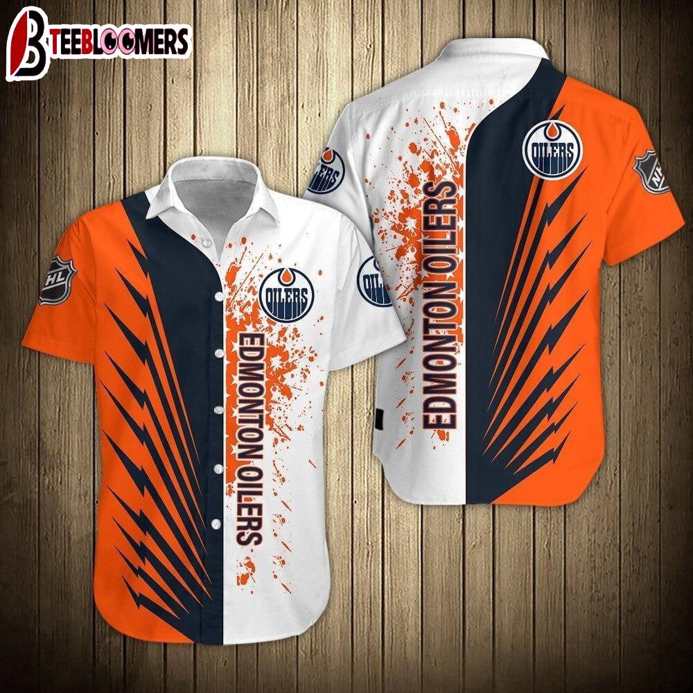 Edmonton Oilers Tropical Storm Summer Hawaiian Shirt