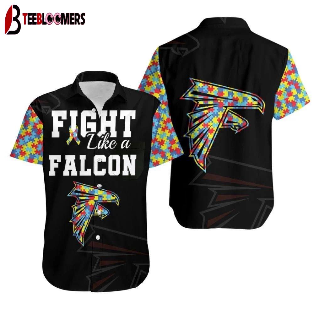 Fight Like A Atlanta Falcons Autism Support Hawaiian Shirt