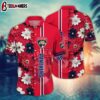 Florida Panthers Floral Stripe Summer Hawaiian Shirt