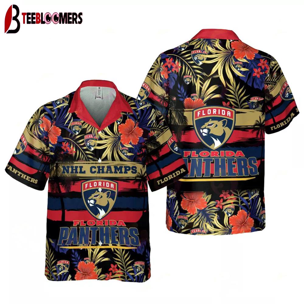 Florida Panthers Island Champion Summer Hawaiian Shirt