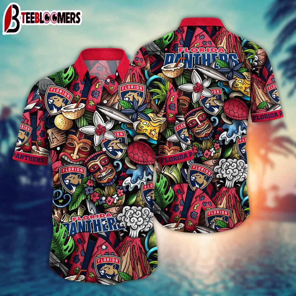 Florida Panthers Tropical Ink Summer Hawaiian Shirt