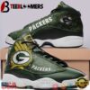 Green Bay Packer NFL Big Logo Football Team 4 Air Jordan 13 Sneaker Shoes - Gift For Fans
