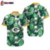 Green Bay Packers Coconut Leaves And Skulls Hawaiian Shirt For Fans