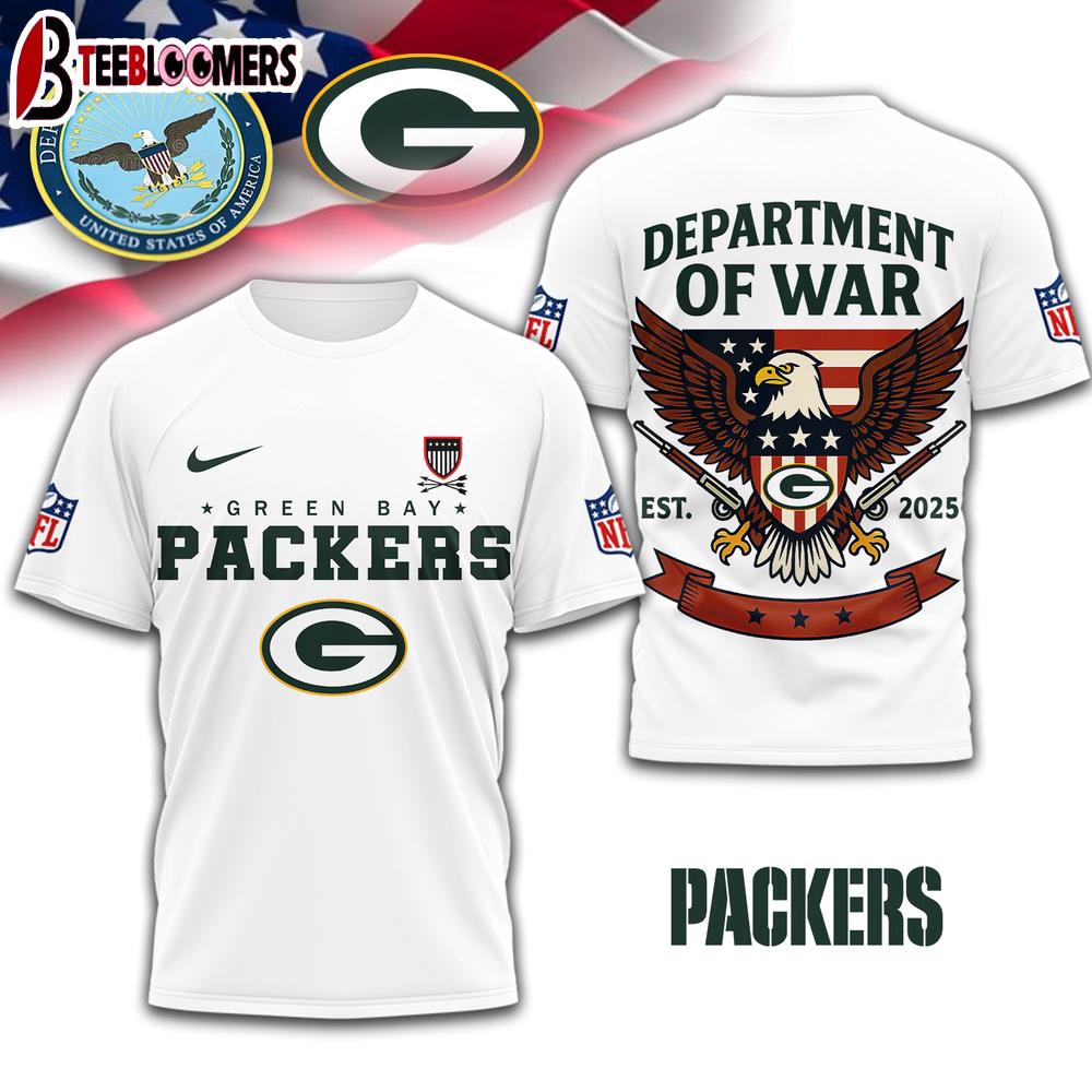Green Bay Packers NFL Department Of War 3D T-Shirt