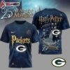 Green Bay Packers NFL Harry Potter 25 Years Of Magic 3D T-Shirt For Fans