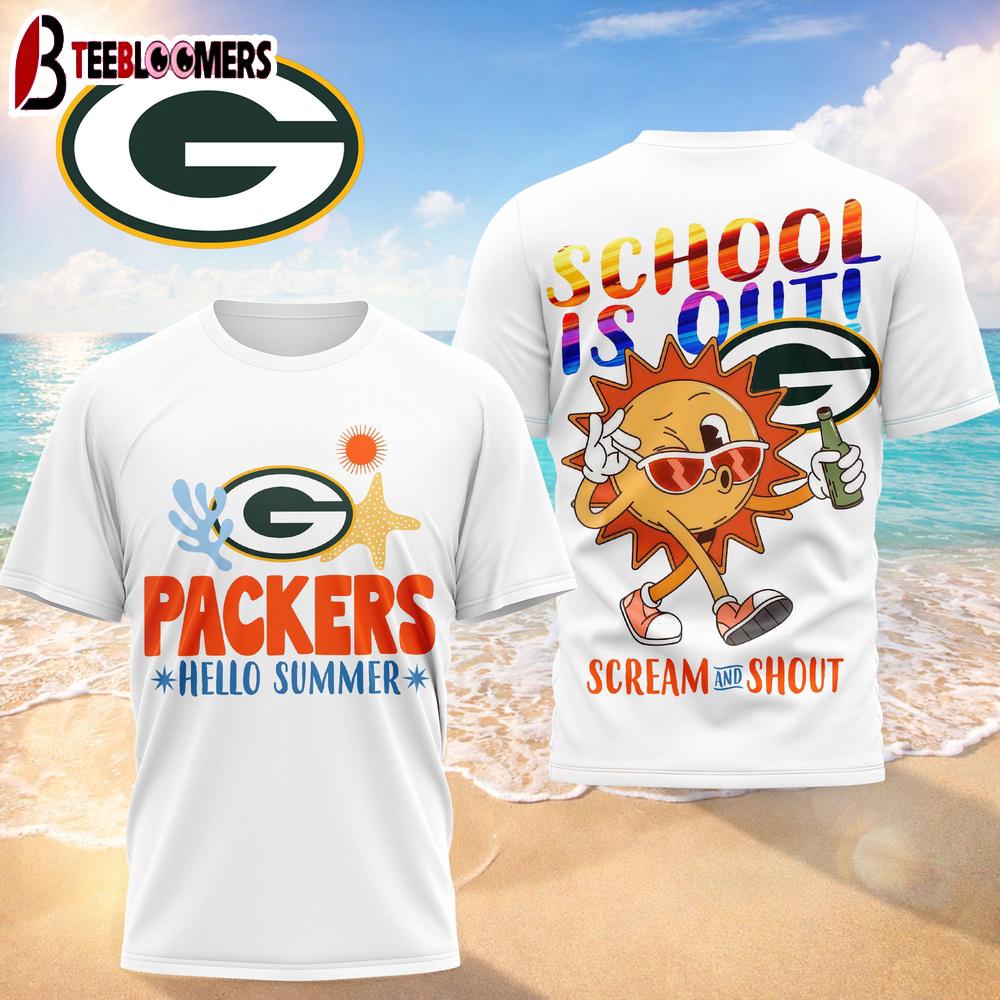 Green Bay Packers NFL Hello Summer 3D T-Shirt