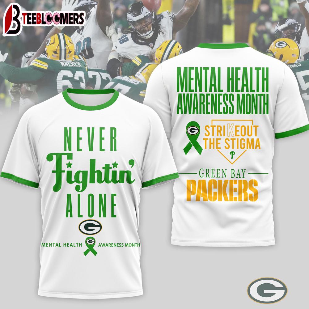 Green Bay Packers NFL Mental Health Matters 3D T-Shirt