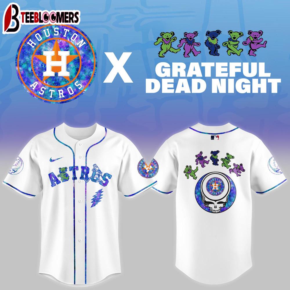 Houston Astros MLB x Grateful Dead Night Baseball Jersey Shirt