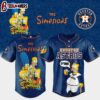 Houston Astros MLB x The Simpsons Baseball Jersey Shirts Gift For Fans