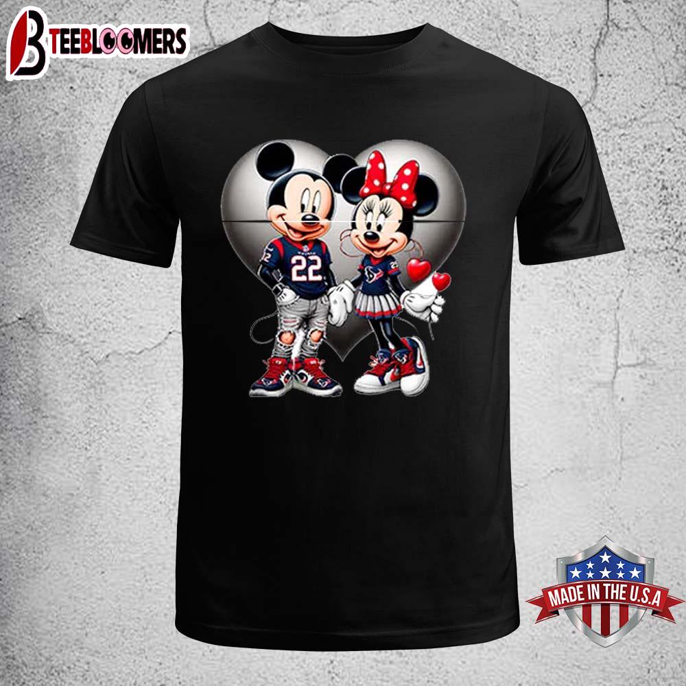 Houston Texans Mickey And Minnie Mouse Unisex T-Shirt