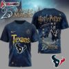 Houston Texans NFL Harry Potter 25 Years Of Magic 3D T-Shirt For Fans