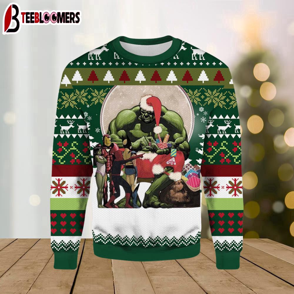 Hulk Have Yourself a Merry Marvel Ugly Christmas Sweater