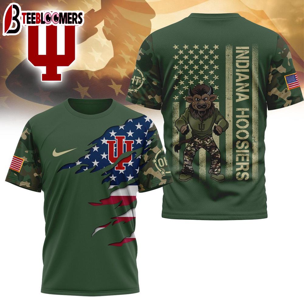 Indiana Hoosiers NCAA Veteran 3D Shirt For Fans