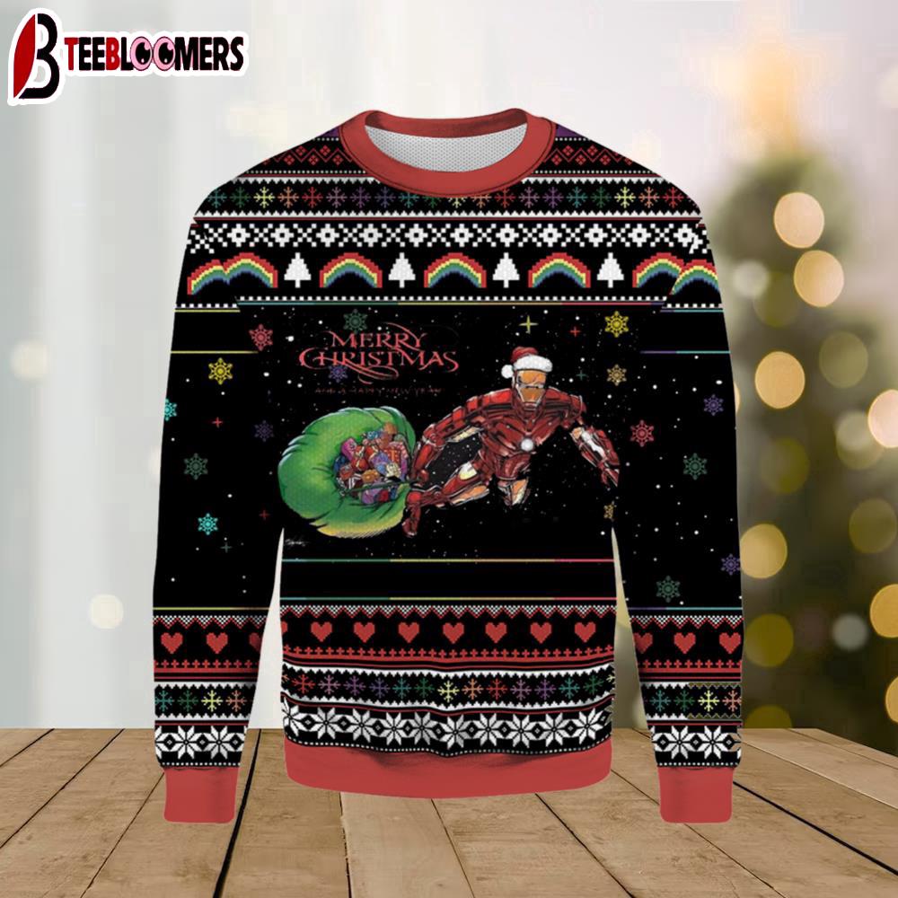 Iron Santa Merry Christmas Ugly Sweater