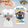 Jacksonville Jaguars NFL Buc-ee's Harley Davidson 250th Independence Day Of America 3D T-Shirt