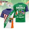 Jacksonville Jaguars NFL Irish America 3D T-Shirt For Fans